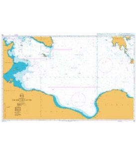 British Admiralty Nautical Chart 176 Cap Bon to Ra's At Tin