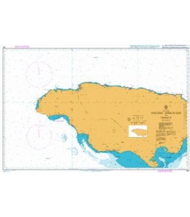British Admiralty Nautical Chart 256 Western Approaches to Jamaica
