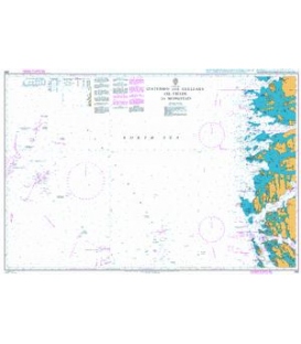British Admiralty Nautical Chart 299 Statfjord and Gullfaks Oil Fields to Mongstad