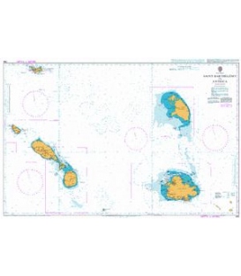 British Admiralty Nautical Chart 584 Saint Barthelemy to Antigua