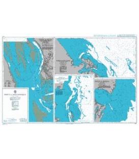 British Admiralty Nautical Chart 642 Ports in Mozambique