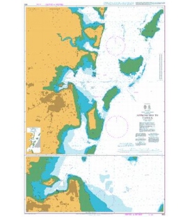 British Admiralty Nautical Chart 663 Approaches to Tanga