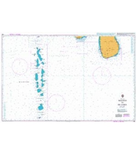 British Admiralty Nautical Chart 709 Maldives to Sri Lanka