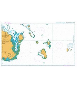 British Admiralty Nautical Chart 744 Suva Harbour to Koro Island