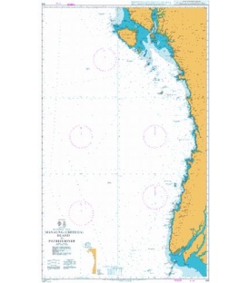 British Admiralty Nautical Chart 818 Manaung (Cheduba)  Island to Pathein River