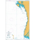 British Admiralty Nautical Chart 818 Manaung (Cheduba)  Island to Pathein River