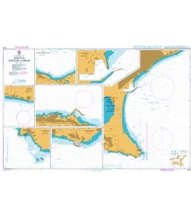 British Admiralty Nautical Chart 849 Ports in Western Cyprus