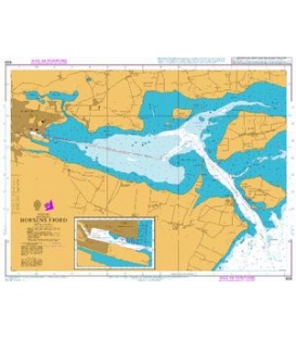 British Admiralty Nautical Chart 929 Horsens Fjord