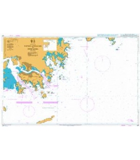 British Admiralty Nautical Chart 937 Eastern Approaches to Hong Kong