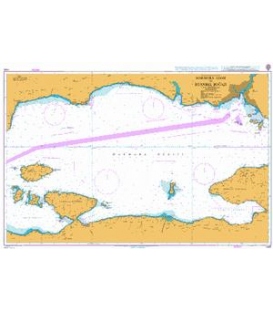 British Admiralty Nautical Chart 1005 Marmara Adasi to Istanbul Bogazi (The Bosporus)