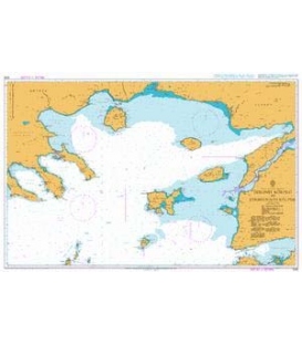 British Admiralty Nautical Chart 1086 Edremit Korfezi to Strymonikos Kolpos