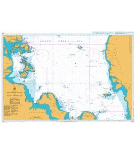 British Admiralty Nautical Chart 1312 Singapore Strait to Selat Karimata