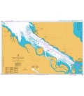 British Admiralty Nautical Chart 1358 Permatang Sedepa (One Fathom Bank) to Singapore Strait