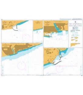 British Admiralty Nautical Chart 1380 Ports and Anchorages in Ghana, Togo and Benin