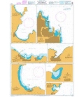 British Admiralty Nautical Chart 1532 Harbours in the Southern Dodekanisos