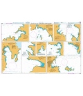 British Admiralty Nautical Chart 1538 Plans in the Northern Kyklades