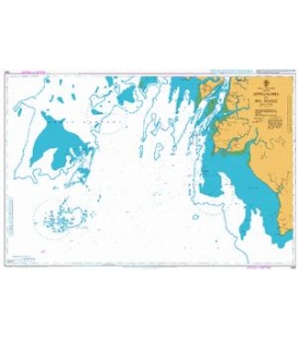 British Admiralty Nautical Chart 1560 Approaches to Rio Nunez