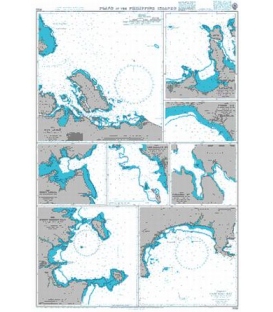 British Admiralty Nautical Chart 1622 Plans in the Philippine Islands