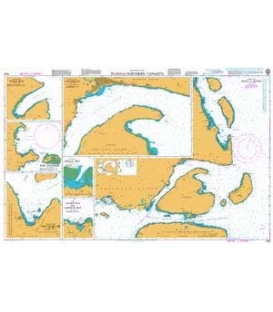 British Admiralty Nautical Chart 1638 Plans in Northern Vanuatu