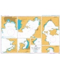 British Admiralty Nautical Chart 1644 Ports and Anchorages on the South-West coast of Turkey