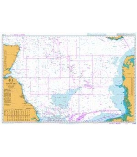 British Admiralty Nautical Chart 2182 North Sea Central Sheet