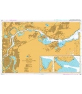 British Admiralty Nautical Chart 2355 The Trave from Grosse Holzwiek to Lubeck