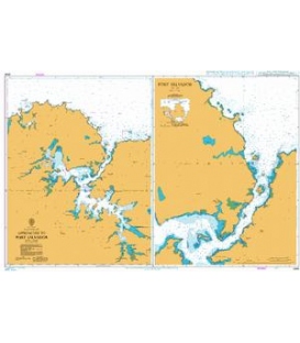 British Admiralty Nautical Chart 2546 Approaches to Port Salvador