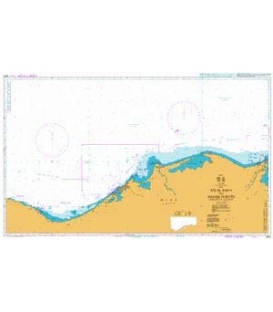 British Admiralty Nautical Chart 2574 Ras el Dab'a to Masabb Dumyat (Damietta Mouth)