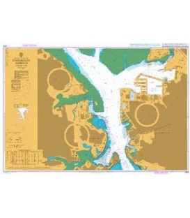 British Admiralty Nautical Chart 2629 Portsmouth Harbour Southern Part