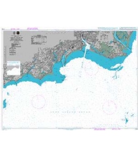 British Admiralty Nautical Chart 2726 Bridgeport and Approaches