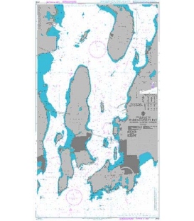 British Admiralty Nautical Chart 2730 Narragansett Bay including Newport Harbor