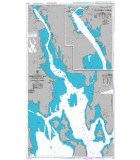 British Admiralty Nautical Chart 2731 Narragansett Bay Hog Island Shoal to Providence Harbor