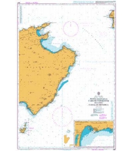 British Admiralty Nautical Chart 2831 Punta Salinas to Cabo de Formentor including Canal de Menorca