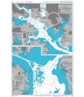 British Admiralty Nautical Chart 2850 Chesapeake Bay Approaches to Baltimore