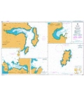 British Admiralty Nautical Chart 3299 Plans in the Shetland Islands