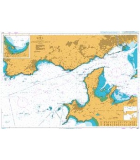 British Admiralty Nautical Chart 3427 Approaches to Brest