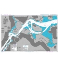 British Admiralty Nautical Chart 3451 New York East River Tallman Island to Queensboro Bridge