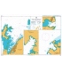 British Admiralty Nautical Chart 3525 Ports on the North and West Coasts of Sabah