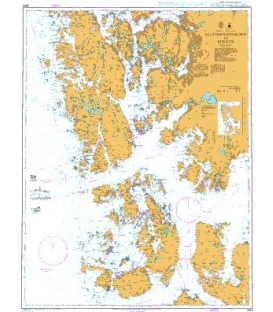 British Admiralty Nautical Chart 3553 Selbjornsfjorden to Bergen