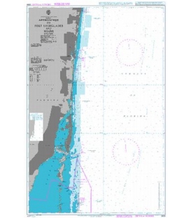 British Admiralty Nautical Chart 3699 Approaches to Port Everglades and Miami