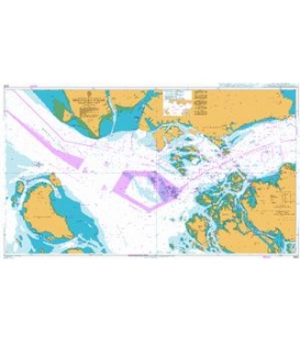 British Admiralty Nautical Chart 3833 Singapore Strait Western Part