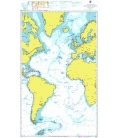 British Admiralty Nautical Chart 4015 A Planning Chart for the Atlantic Ocean