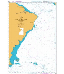 British Admiralty Nautical Chart 4020 South Atlantic OceanWestern Portion