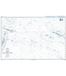 British Admiralty Nautical Chart 4605 New Zealand to Fiji and Samoa Islands