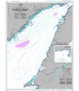 British Admiralty Nautical Chart 4731 Pointe Amour to Cape Whittle and Cape St. George