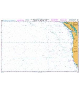 British Admiralty Nautical Chart 4806 San Francisco and Vancouver Island to Mendocino Fracture Zone