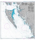 British Admiralty Nautical Chart 4921 Queen Charlotte Sound to Dixon Entrance
